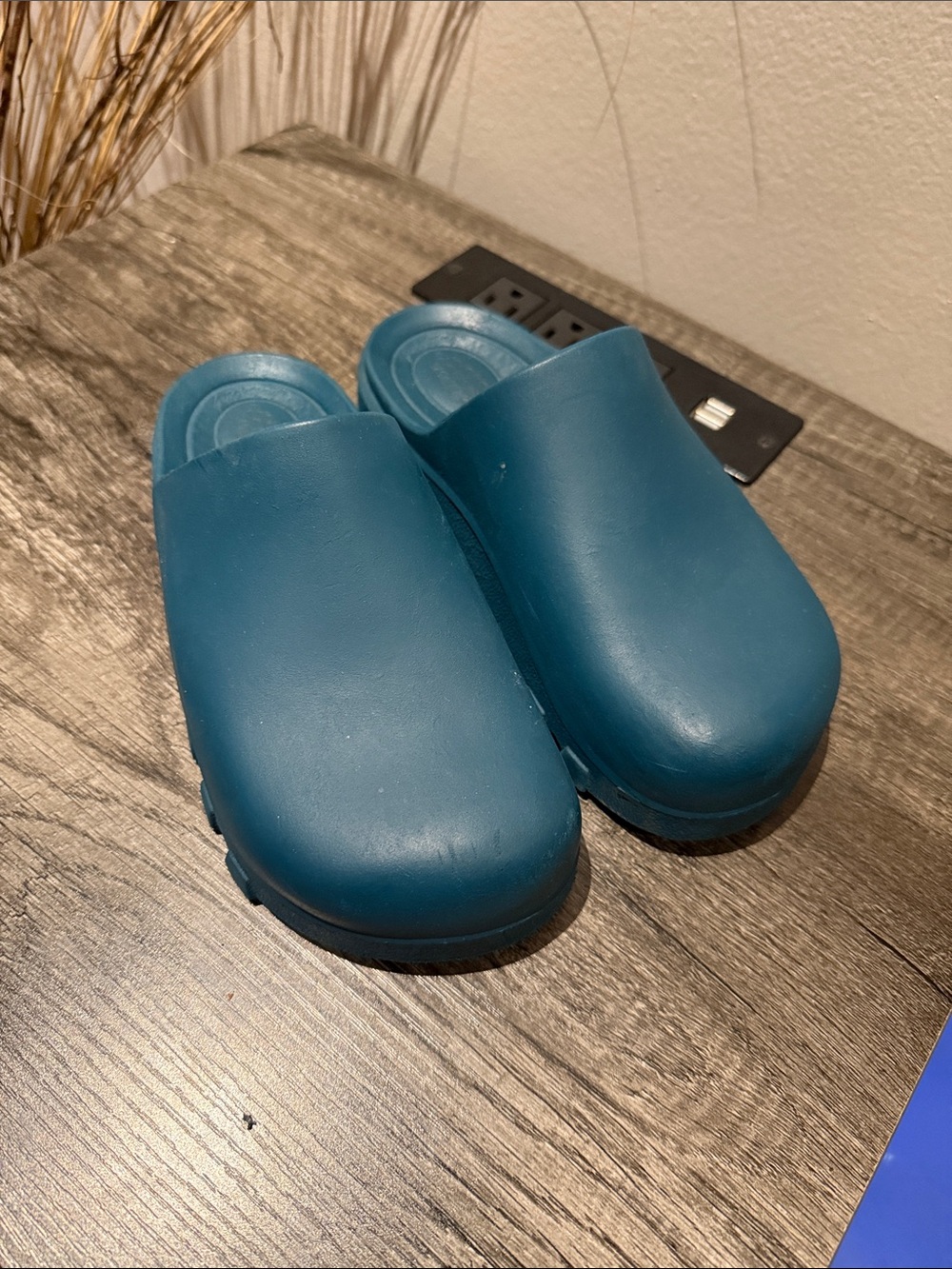 Free People Slip-On Clog in Teal Blue - Lightweight Comfort